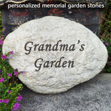 CUDMORERBE Personalized Garden Stones in Memory of Loved Ones, Engraved with Any Message Memorial Stone Gravestones Tombstone Rocks, Sympathy Memorial Gifts for Loss of Father Dad Mom Grandma
