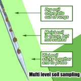 14" Soil Probe for House Plants Stainless Steel Garden Soil Sample Probe No Batteries Required Moisture Meter Soil Probe Rod for Plant Garden Farm Soil Sampling