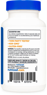 Nutricost Alpha GPC 600mg, 120 Vegetarian Capsules - Non-GMO and Gluten Free, 300mg Per Capsule