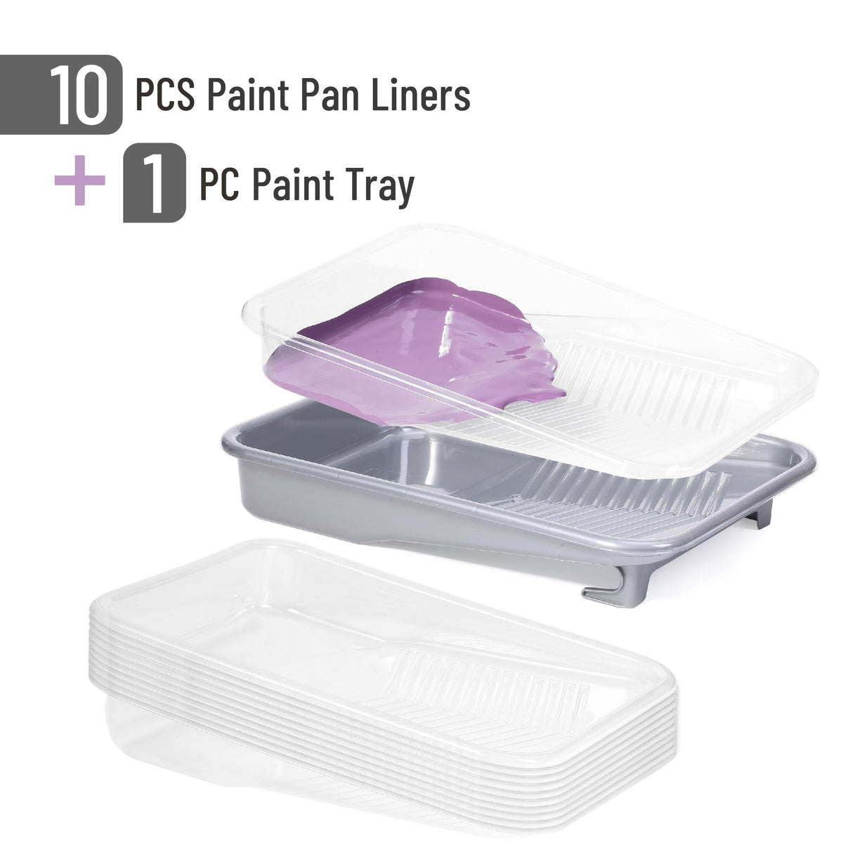 Bates- Paint Tray Set, 9 Inch, 12 pcs, Paint Roller Tray