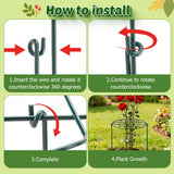 TTQ 8 Pack 12 x 15.7 inch Peony Cages and Supports,Metal Grow Through Plant Supports for Outdoor Plants,Flowers Support Rings Top-Heavy Plant Brace Support Hoop for Vegetables,Rose,Tomato,Orchids