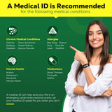 Upgraded Medical Bracelets Men Women with QR Code Medical Alert ID Bracelet