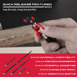Magnetic Screwdriver Bit Holder Set: 5-Piece 1/4 Inch Hex Shank Quick Release Extension Adapter | Super Straight Durable CR-V Steel | Universal Fit for Impact Driver Bits | 2", 4", 6", 12", 17" Long