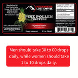 Lost Empire Herbs Pine Pollen Tincture Pine Pollen Liquid Extract for Testosterone - Alcohol Tincture is Superior for Better Absorption, 3rd Party Lab Tested (2 Ounce)