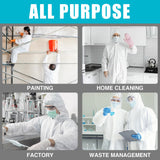 FURWEY Hazmat Suits 10 Pack Disposable Protective Coveralls, Heavy Duty Full Body Painters Suit for Men & Women with Elastic Wrists, Ankles and Hood, Available in 4 sizes-X-Large
