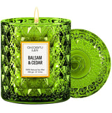 Chloefu LAN Balsam & Cedar Scented Candle Christmas Candles Gift, Christmas Festival Gifts, Large Luxury Scented Soy Jar Candles with up to 55 Hour Long Lasting, Highly Scented, 8.1oz