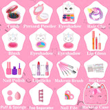 Heaning Kids Washable Makeup Girl Toys - Real Makeup Kit Kid Make up Set for Toddlers Children Princess Dress Up Christmas Birthday Gifts Toys for 3 4 5 6 7 8 9 10 11 12 Year Old Girls