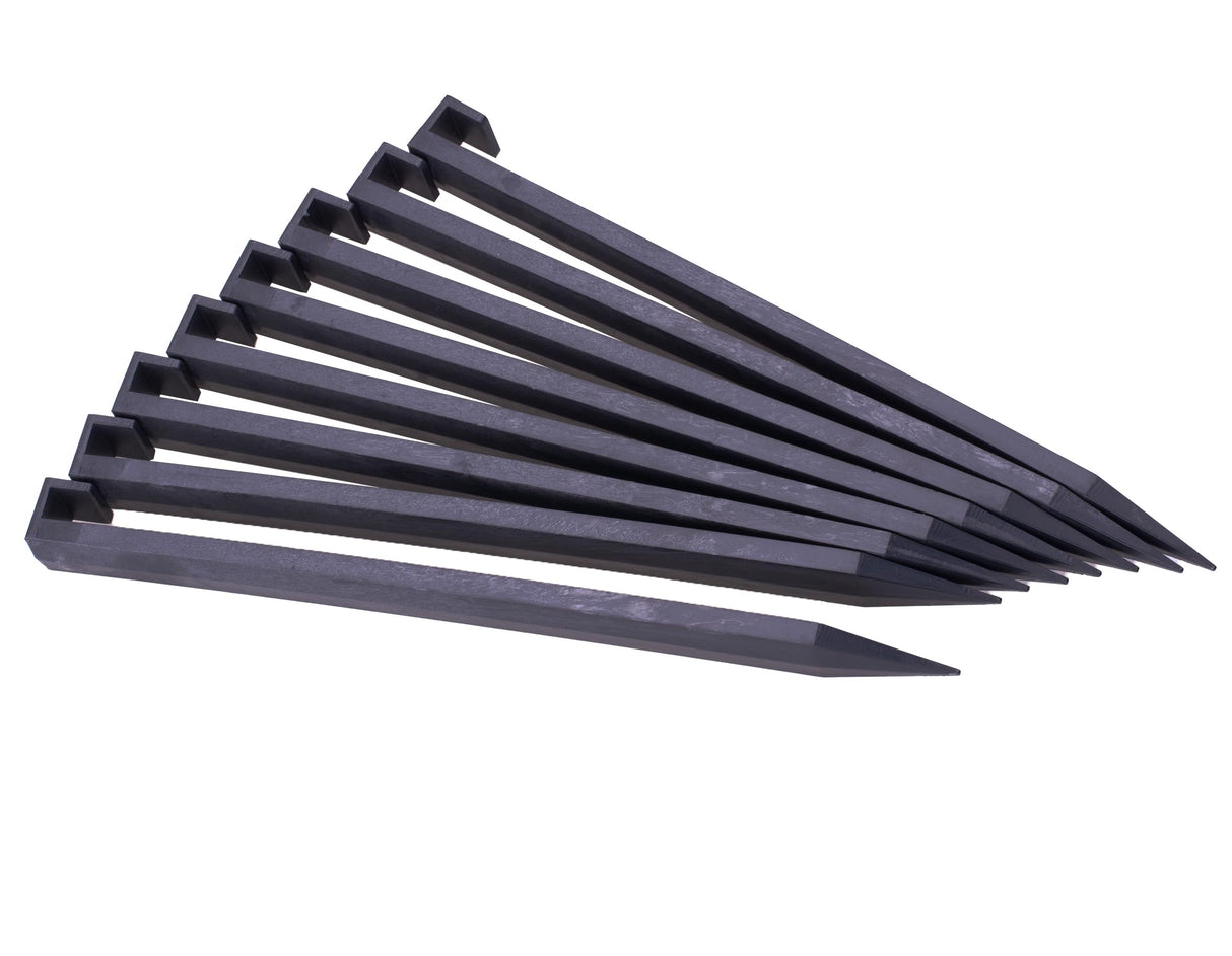 Landscape Edging Spikes, 30 Pcs 10 Inch Garden Spikes Anchoring Spikes for Paver Edging, Weed Barriers, Turf, Tent, Weed Barrier, Timber, Carpentry, Tent etc. (30, Black)