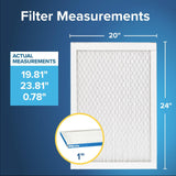 Filtrete 24x24x1 AC Furnace Air Filter, MERV 13, MPR 1900, Premium Allergen, Bacteria & Virus Filter, 3-Month Pleated 1-Inch Electrostatic Air Cleaning Filter, 2-Pack (Actual Size 23.81x23.81x0.78 in)