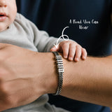 Personalized Stainless Steel Bracelet for Men - Custom Gold, Silver, Black Bracelets, Father Day Gifts for Husband, Dad, Boyfriend, Groomsmen, Birthday, Wedding, Anniversary, Friendship, Gift for Him