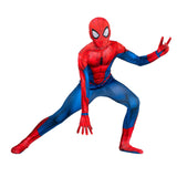 Marvel Spider-Man Official Youth Deluxe Zentai Costume - Deluxe Two-Way Stretch Spandex with Invisible Zippers and Wrist Openings for Added Convenience (M)