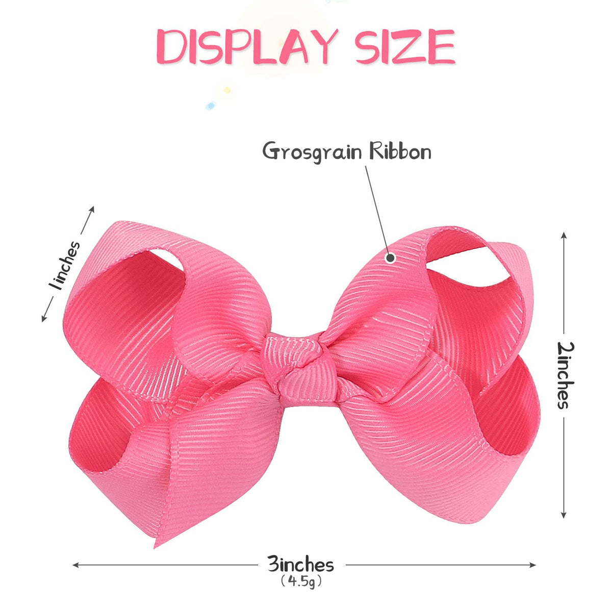 YHXX YLEN 80PCS 3Inch Hair Bows for Girls Grosgrain Ribbon Toddler Hair Bow