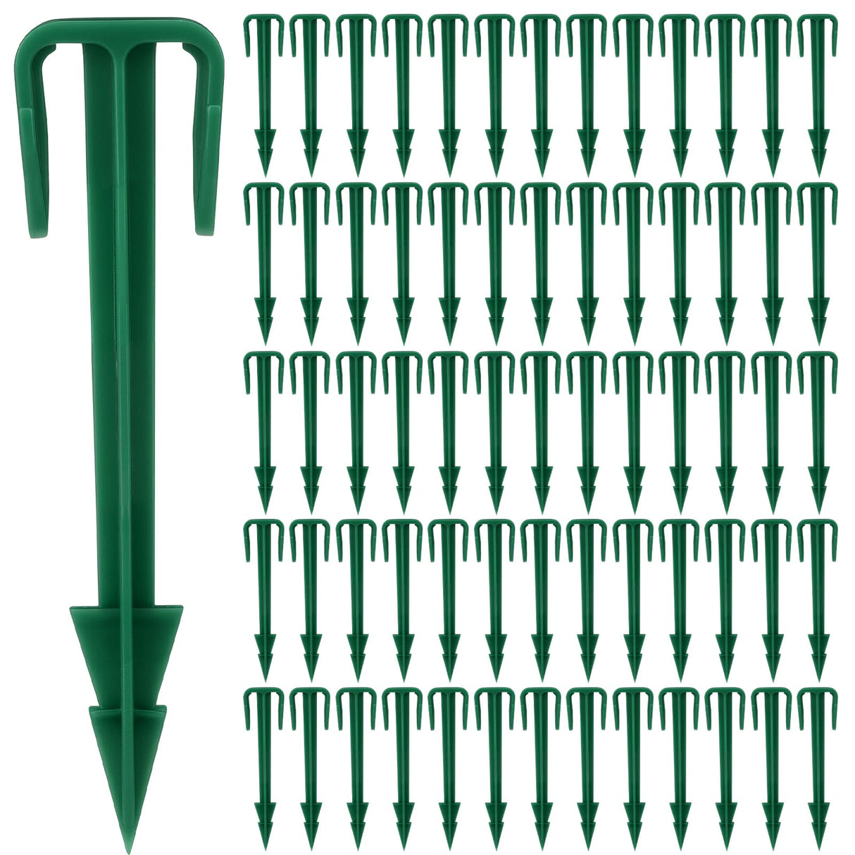 Nuanchu 100 Pcs 4 Inch Stakes Sod Garden Stakes Bulk, Landscape Garden Stake for Membrane, Sod Staples Tent Stake, Netting, Turf, Landscaping and Gardening