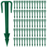Nuanchu 100 Pcs 4 Inch Stakes Sod Garden Stakes Bulk, Landscape Garden Stake for Membrane, Sod Staples Tent Stake, Netting, Turf, Landscaping and Gardening