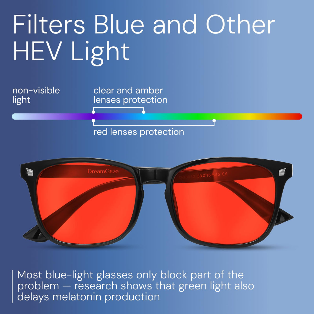 livho High Tech Blue Light Blocking Gaming Glasses - Red Lenses