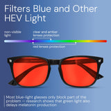 livho High Tech Blue Light Blocking Gaming Glasses - Red Lenses