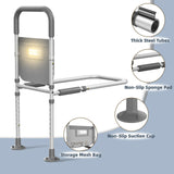 Bed Rails for Elderly Adults Safety: with Motion Sensor Light & Storage Bag -Adjustable Bed Assist Rail for Seniors - Side Bed Rail Handle Support Bar Guard Rails - Fit King Queen Full Twin Bed