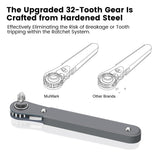 MULWARK 20pc 1/4 Ultra Low Profile Mini Ratchet Wrench Close Quarters Screwdriver Set with High Torque - Right Angle EDC Tool with 90 Degree Mini Offset Reversible Drive Handle & Multi Hex Bits Set