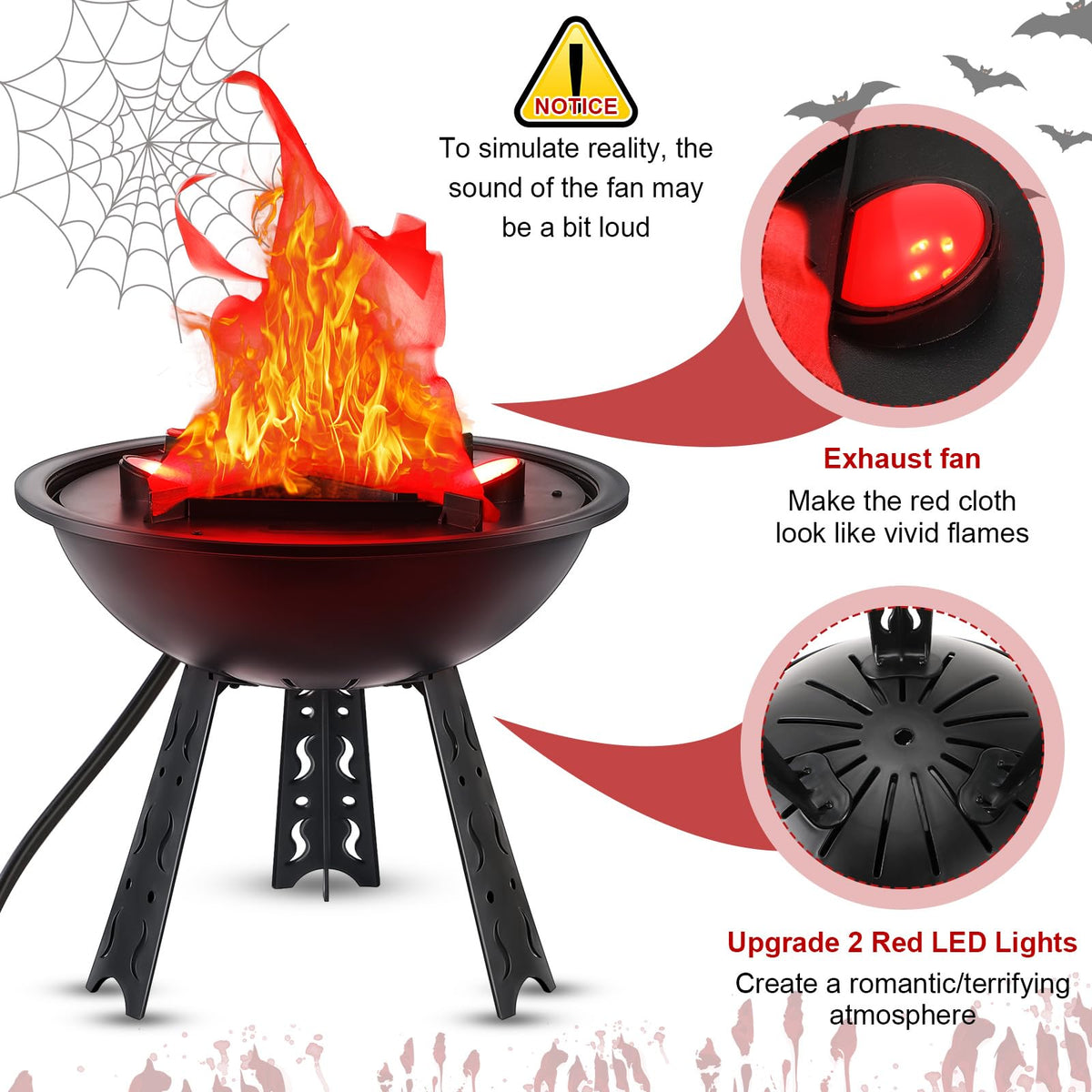 Mystarry 3D LED Fake Fire Flames Effect Light, 110V Electric Fake Camp ...
