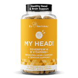 My Head! Headache Vitamins – Sensitivity, Tension, Comfort, Healthy Head Function for A Clear Mind – Fast acting Magnesium, Feverfew, Boswellia, Vitamin D, Ginger, & More – 60 Soft Capsules