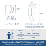 MedCline Shoulder Relief System with Extra Cases, Bed Wedge Pillow for Shoulder Pain Relief and Therapeutic Body Pillow, Inclined Sleep Position with Arm Pocket, Small/Medium for 5'9" and Under