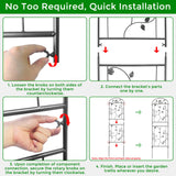 4 Pack Garden Trellis for Climbing Plants, 71 x 20 inch Rustproof Heavy Duty Metal Trellis for Climbing Rose Vine Clematis, Perfect for Premium Patio Decor & Luxury Outdoor Garden Design, Silver Gray
