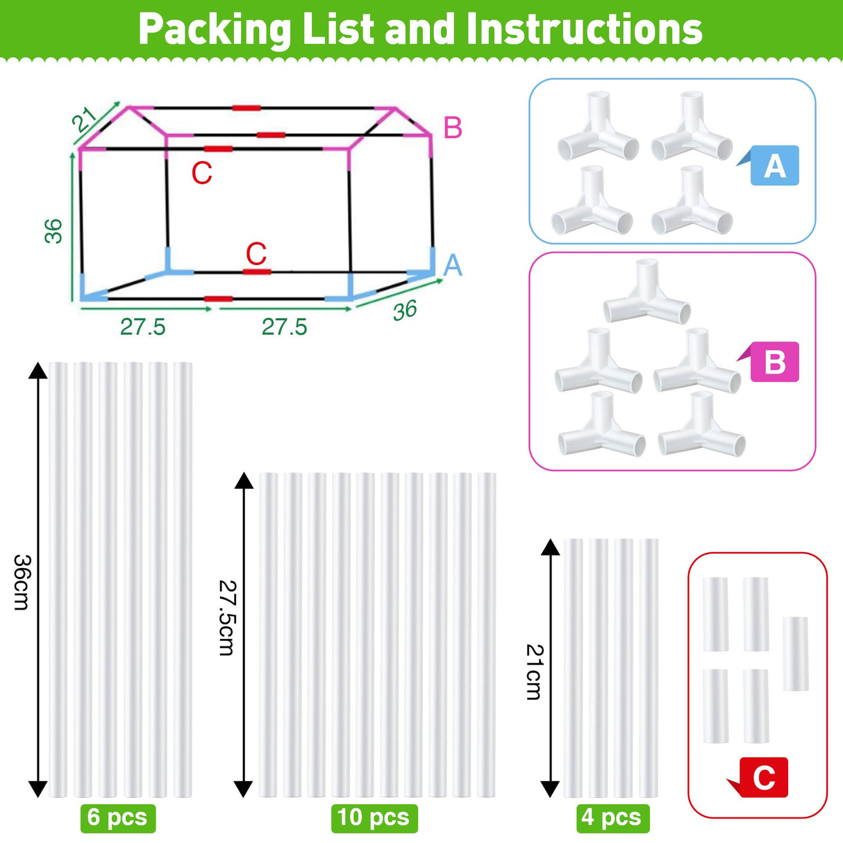 Mini Greenhouse with Potting Mat for Indoor Plant, Heavy Duty Portable Green House with Waterproof Pot Pad for Small Plants, Clear Small Plant Tent for Seed Humidity(White)
