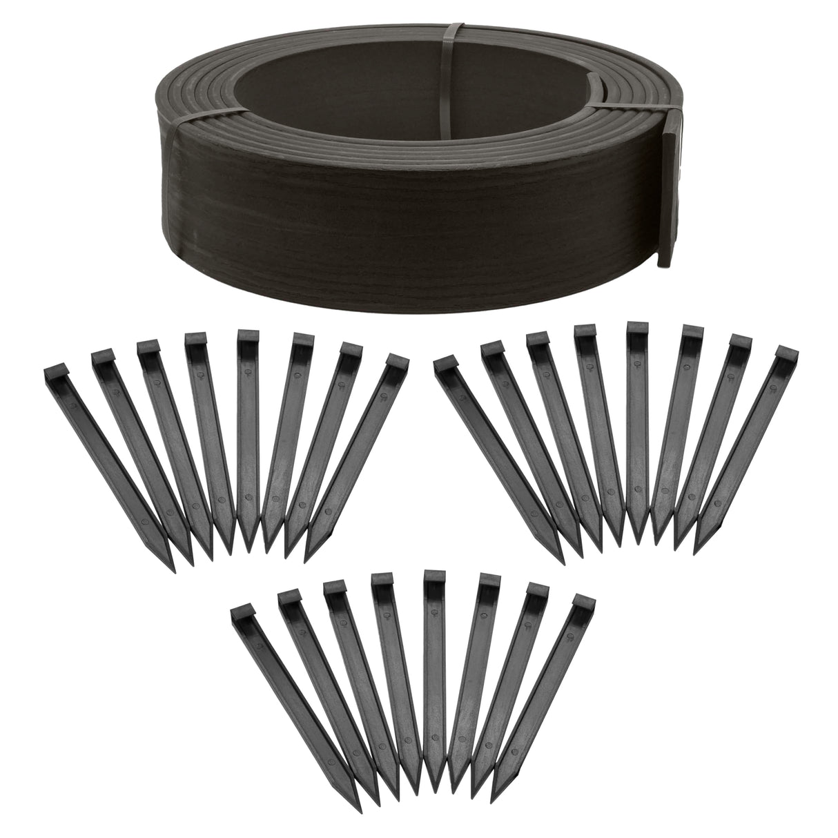 EasyFlex 4-Inch Composite Landscape Edging Kit, 40-Foot, Black