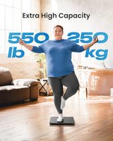 RENPHO 550lb Scale for Body Weight, Digital Bathroom Scale with Large LED Display, Big Platform Weighing Machine with Extra-High Capacity, Most Accurate to 0.05lb, 13x11.8in, Core 1L