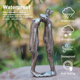 Frog Decor Garden Statue Decor Outside - Artgenius Couple Kissing Statue Outside Frog Figurines for Yard Patio Lawn Decorations Couple Frogs Front Yard Decorations Outdoor 3.6"2.1"8.7" LC Lcdecohome