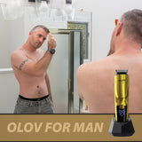 Beard Trimmer, 21 Piece Mens Grooming Kit and Hair Clipper, Cordless Rechargeable Electric Razor for Beard, Face, Nose, Hair Trimmer, Gold