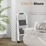 HBTower 2 Step Ladder,2 Step Stool for Adults Folding Step Stool with Cushioned Handle with Wide Anti-Slip Pedal Ergonomic Design