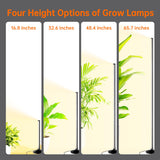 Bstrip Standing Grow Light for Indoor Plants, Vertical Grow Light with 3 Light Modes, Wide Illumination and Dimmable, T10 Full Spectrum Grow Lights, 16in-65in Adjustable Height & Auto Timer