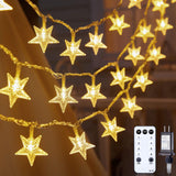 Minetom 33ft Plug in Star String Lights with Remote and Timer