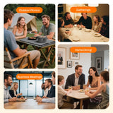Firelex Food Warming Mat for Buffet, Silicone Food Warm Mat with Timer & 7-Temp Settings, 8s Fast Heat, The Perfect Gift Keep Meals Warm for Parties, Family Dinners, Gray