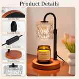 Walnut Candle Warmer Lamp with Timer, Birthday Gifts for Women, Room Decor