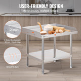 VEVOR Stainless Steel Equipment Grill Stand, 24 x 28 x 24 Inches Stainless Tables with Adjustable Storage Undershelf, Equipment Stand Grill Table for Hotel, Home, Restaurant Kitchen