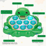 Veoasis Interactive Whack A Octopus Game for Ages 2-4,Educational Toddlers Toys for 2 3 4 5 6 Year Old Boys Girls, Green, Digital Display, Silent Mode,Multiple Difficulty Levels Fun Birthday Gifts