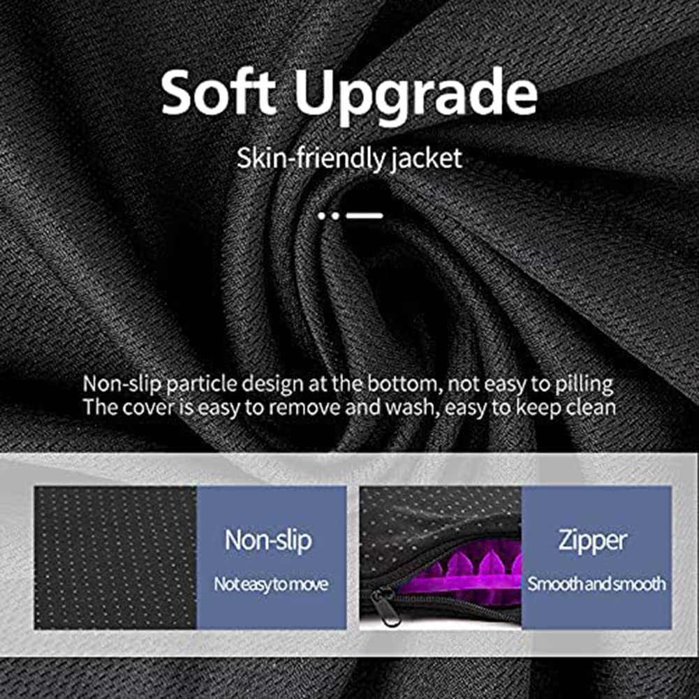 Gel Seat Cushion for Long Sitting, Extra Thick Gel Cushion for Wheelchair Soft Chair Pads Cushion for Office Home Chairs Car Seats Long Trips - Back Sciatica Hip Tailbone Pain Relief Cushion (Violet)