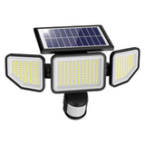 Onforu 4500LM Solar Lights Outdoor, 3 Heads Security Lights with Remote Control, IP65 Waterproof Motion Sensor Lights, 3 Modes Solar Light Fixtures for Wall, Porch, Yard, Outside, 1 Pack