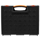 Amazon Basics 19-Removable Compartment Small Parts Organizer, Portable Hardware Storage Box with Customizable Compartments, Black, Orange, 16.5 x 13.2 x 2.4 inches