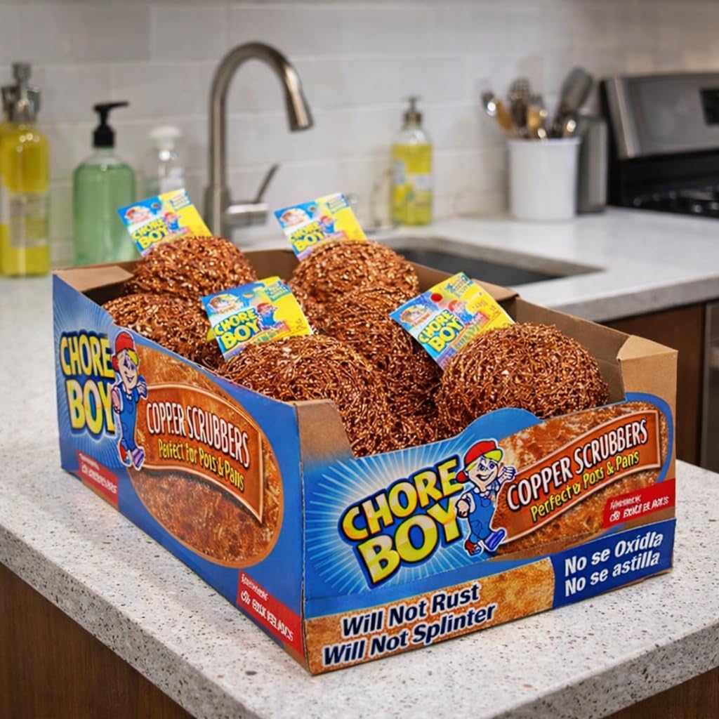 Chore Boy Copper Scrubber 36 Pieces Per Box.