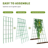 UrGROWA Cucumber Trellis 2 Pack,Foldable A-Frame Garden Trellis