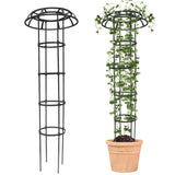 Quibbay Garden Trellis for Climbing Plants Outdoor, 65 Inch Mushroom Top Trellis for Climbing Plants, Plant Trellis Support for Potted Plants Climbing Vine Rose Clematis Vegetable Trellis, 2 Pack