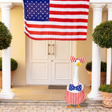 Silicherry 4th of July Goose Outfit Set Patriotic Lawn Porch Goose Clothes American Flag Goose Costume Independence Day Goose Outfit for 23'' Plastic Goose Outdoor Patio Yard Lawn Art(Bikini)