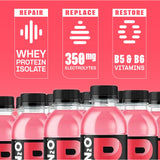 Protein2o Hydration Drink - 2-in-1 Liquid Clear Whey Protein Isolate and Electrolyte Drink - 20g Protein, Vitamins B5, B6 - Post-Workout Recovery - 16.9 Fl Oz - 12 Count Strawberry Watermelon