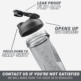 HELIMIX 2.0 Vortex Blender Shaker Bottle Holds upto 28oz | No Blending Ball or Whisk | USA Made | Portable Pre Workout Whey Protein Drink Shaker Cup | Mixes Cocktails Smoothies Shakes | Top Rack Safe