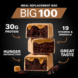 MET-Rx Big 100 Protein Bar, Meal Replacement Bar, 30G Protein, Salted Caramel Brownie Crunch, 9 Count, 3.52 Oz.(Packaging may vary)