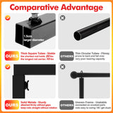 Fomcet Over The Table Rod Stand with Clamps Set of 2 Black Metal Table Arch