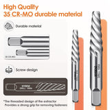 14Pcs Screw Extractor and Left Hand Drill Bits Set, Easy Out Screw Extractor Set, Broken Bolt Extractor Kit Bolt Remover, Reverse Cobalt HSS Steel Drill Bit for Remove Stripped Screws and Broken Bolts
